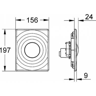 "Grohe Surf" klozeto nuleidimo rankenėlė 38574000