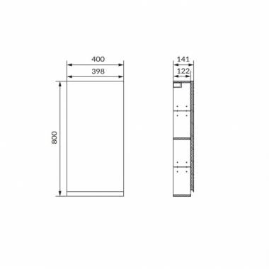 Cersanit MODUO 40 SIENAS SCAPIS ANTRACITA, S590-082