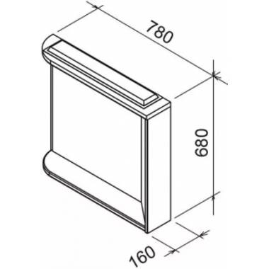 Ravak spogulis Rosa M 780