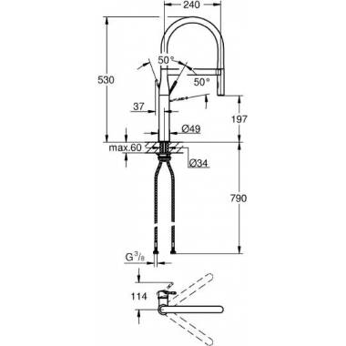 "Grohe Essence" naujas virtuvės maišytuvas 30294DC0