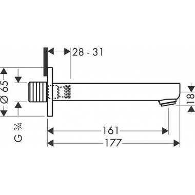 "Hansgrohe Metropol S" snapelis 14420000