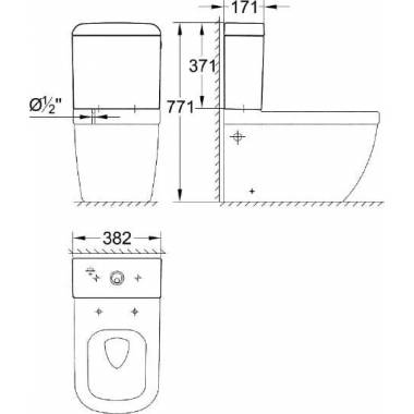 "Grohe" klozetas "Euro Ceramic" 39338000