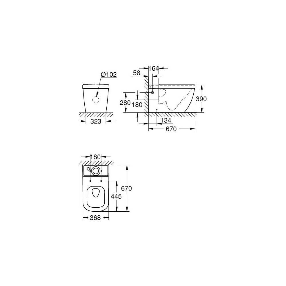 "Grohe" klozetas "Euro Ceramic" 39338000