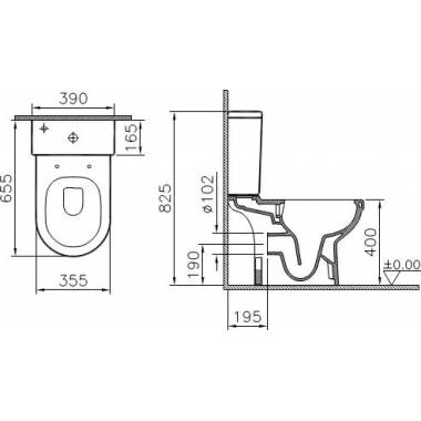 VitrA tualetes pods S50 9797B003-7204