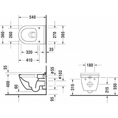 "Duravit Starck 3" sieninis maišytuvas 45270900A1