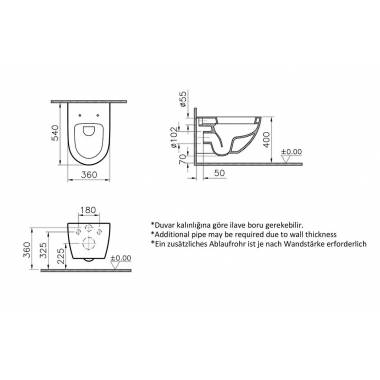 VitrA sieninis puodas Sento 4448B003-0075