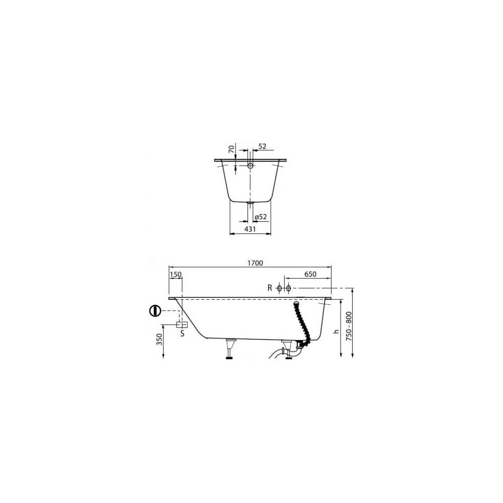 "Villeroy & Boch" akrilo čiaupas "Oberon" UBQ170OBE2V-01