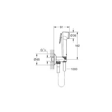 "Grohe" higieninis dušas "Tempesta-F Trigger Spray 30", baltas