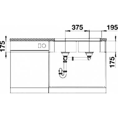 BLANCOSUPRA 340/340 - U CNS 3½" BF o.Afb