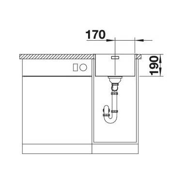 BLANCO ANDANO 340/180-U 3½" LI LF o.Afb