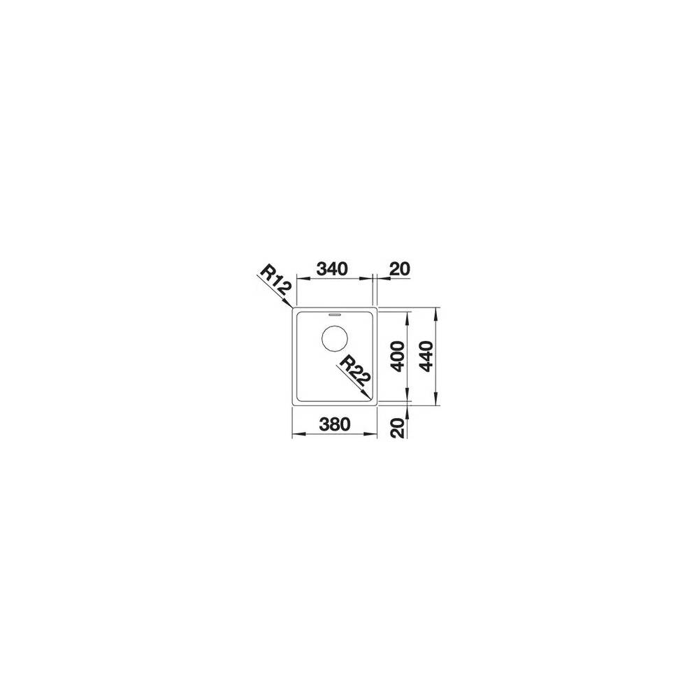 BLANCO ANDANO 340-IF CNS 3½" LF o.Afb