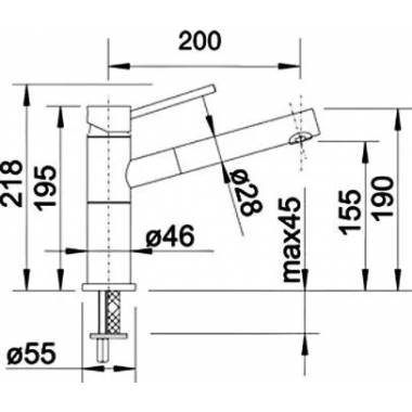 BLANCOALTA-S compact felsgrau/chrom HD