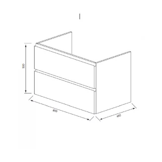 Balta spintelė CRYSTAL 800800 x 450