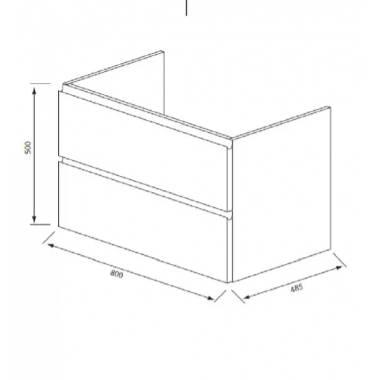 Balta spintelė CRYSTAL 800800 x 450