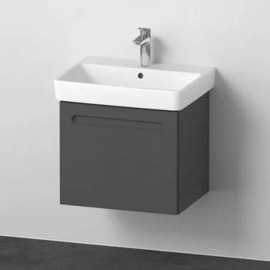 "Duravit No.1" komplektas - kriauklė su spintele, 60 cm, grafito matinis