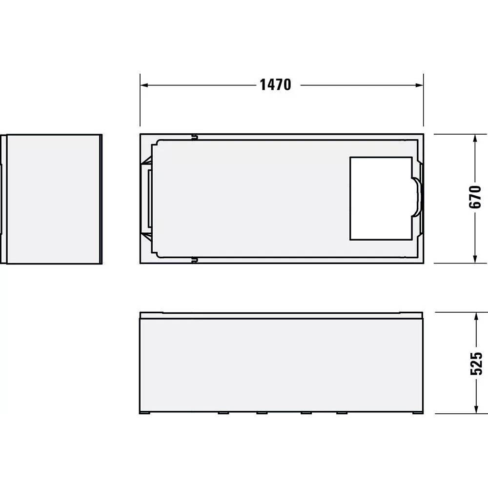 "Duravit" Nr. 1 vonios atrama 147x67x51,5 cm voniai 700487, balta