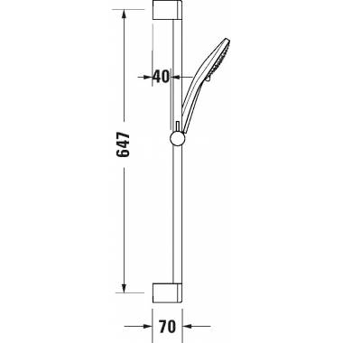 Dušo rinkinys 70 cm