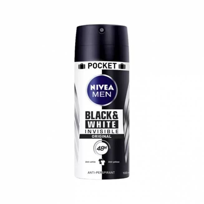 "Nivea Men Black & White Invisible Original Deodorant Spray" 100ml