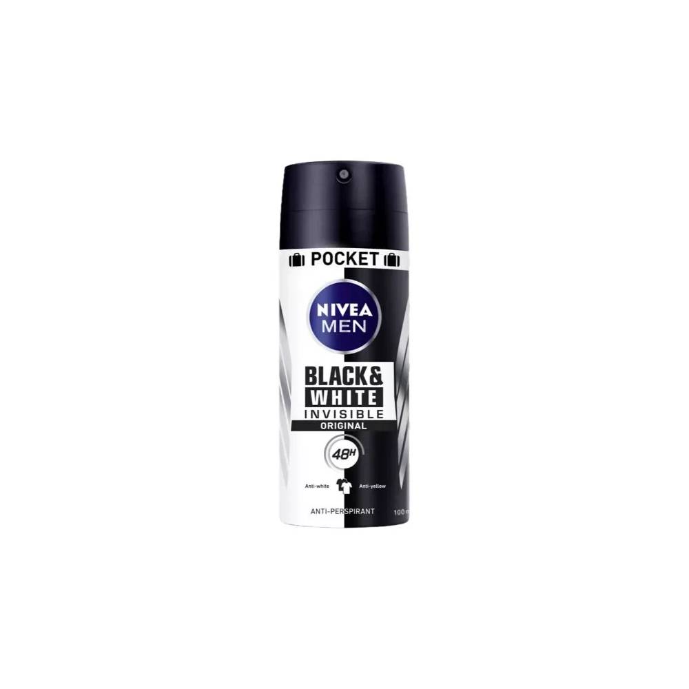 "Nivea Men Black & White Invisible Original Deodorant Spray" 100ml