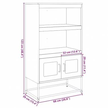 Plienas Komoda/Highboard 68x39x123 cm