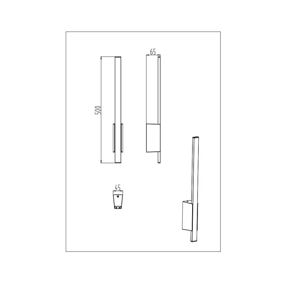 Šviestuvas Domoletti MARZO 14614, 9W, LED, IP44, juodas