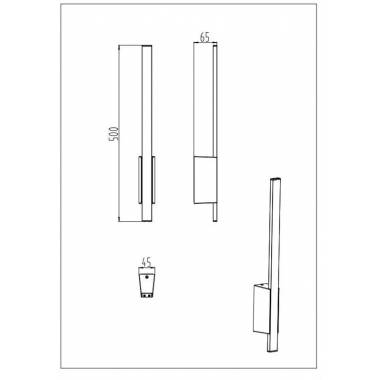 Šviestuvas Domoletti MARZO 14614, 9W, LED, IP44, juodas