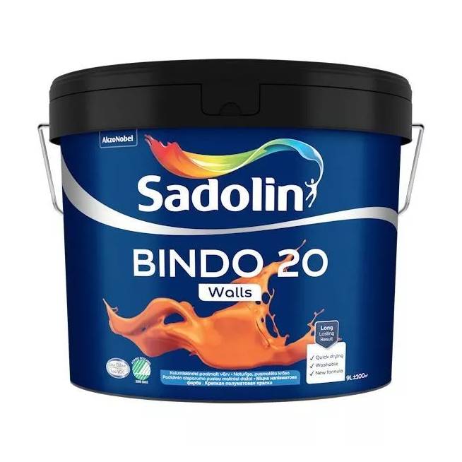 Dažai Sadolin Bindo 20, balta, 9 l