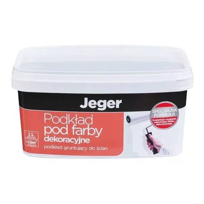 Spec. paskirties dažai Jeger PRIMER FOR DECO PAINTS, balta, 1 l