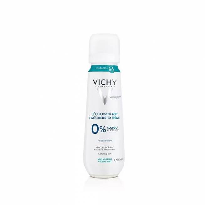 "Vichy" dezodorantas 48H Freshness Extreme 0% alkoholio jautriai odai 100ml