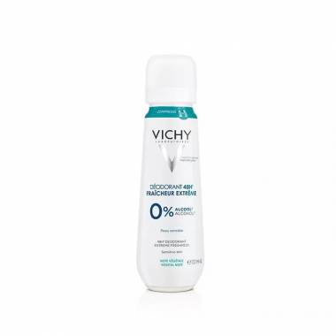 "Vichy" dezodorantas 48H Freshness Extreme 0% alkoholio jautriai odai 100ml