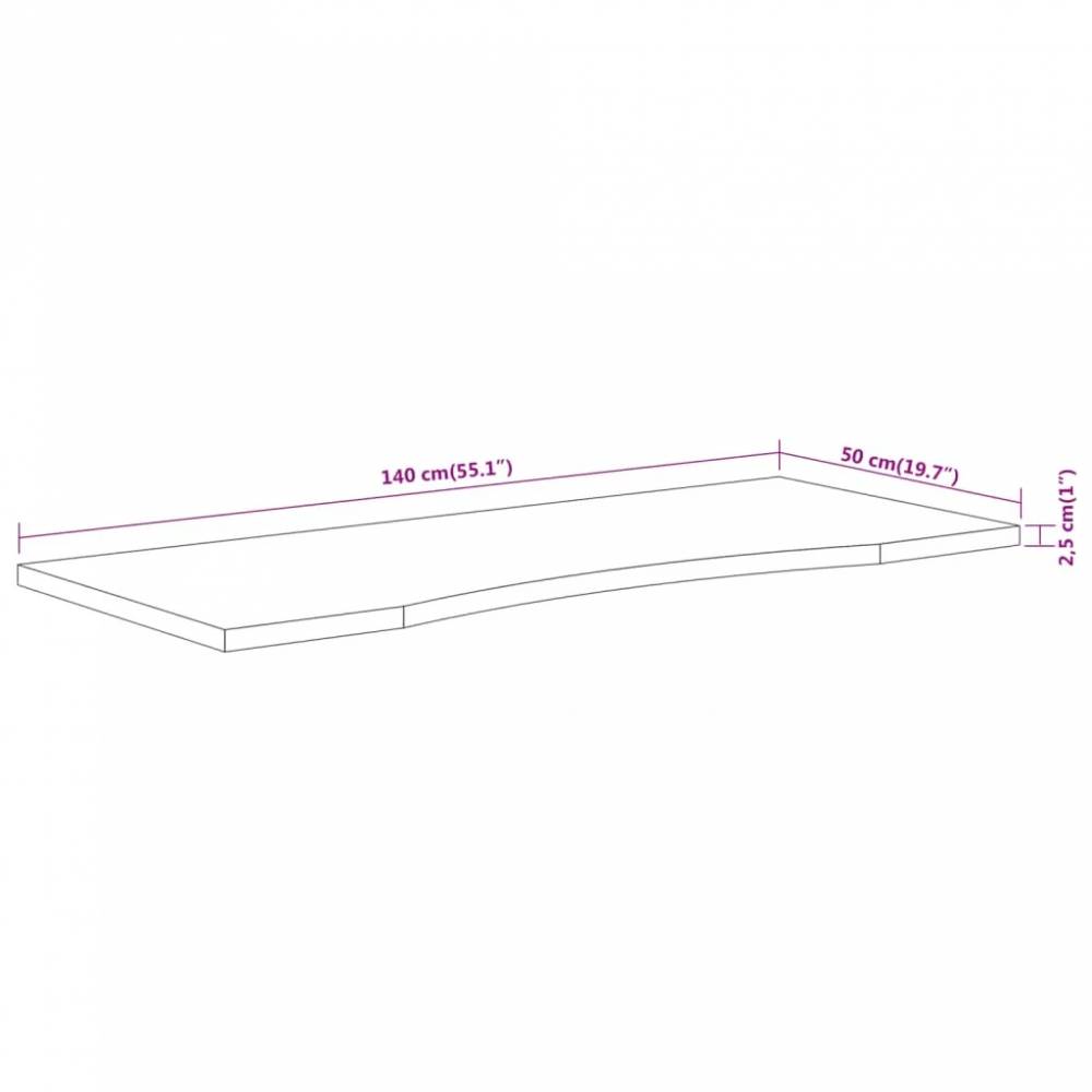 Rašomojo stalo stalviršis, 140x50x2,5cm, akacijos masyvas