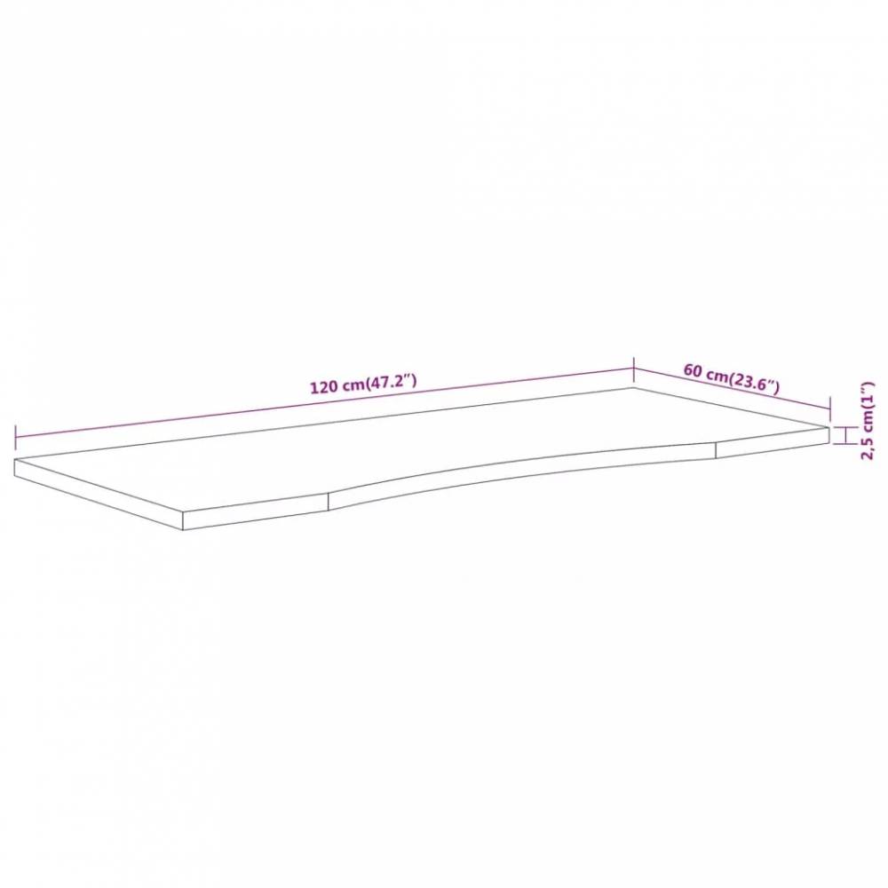 Rašomojo stalo stalviršis, 120x60x2,5cm, akacijos masyvas