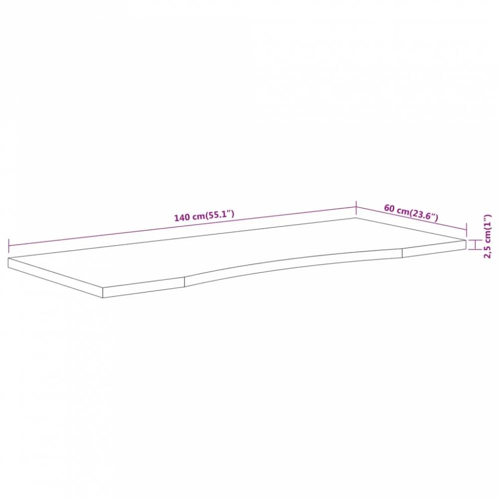 Rašomojo stalo stalviršis, 140x60x2,5cm, akacijos masyvas