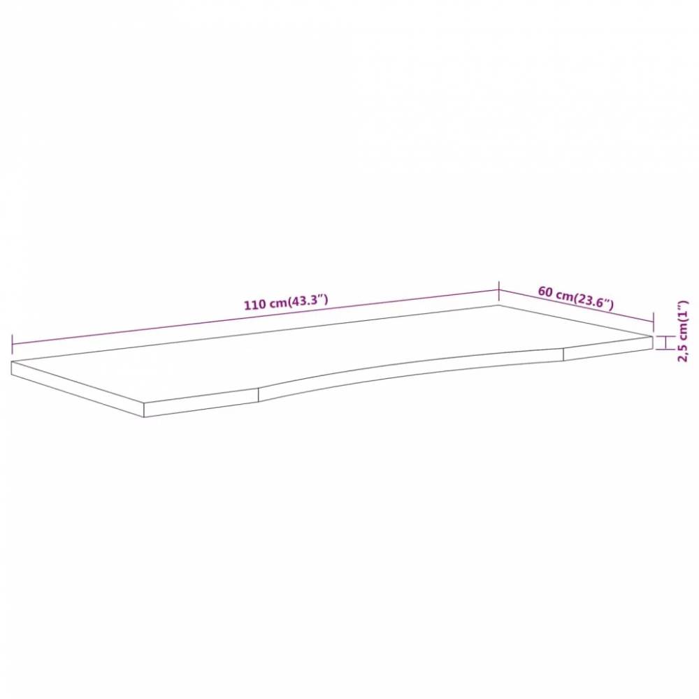 Rašomojo stalo stalviršis, 110x60x2,5cm, akacijos masyvas