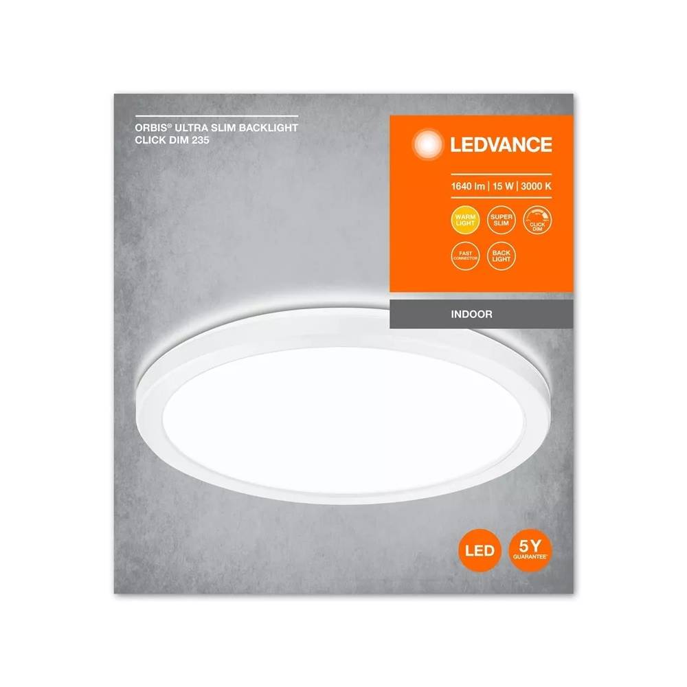 Šviestuvas plafonas Ledvance Orbis Ultra Slim Clickdim, 15 W, LED, 3000 °K