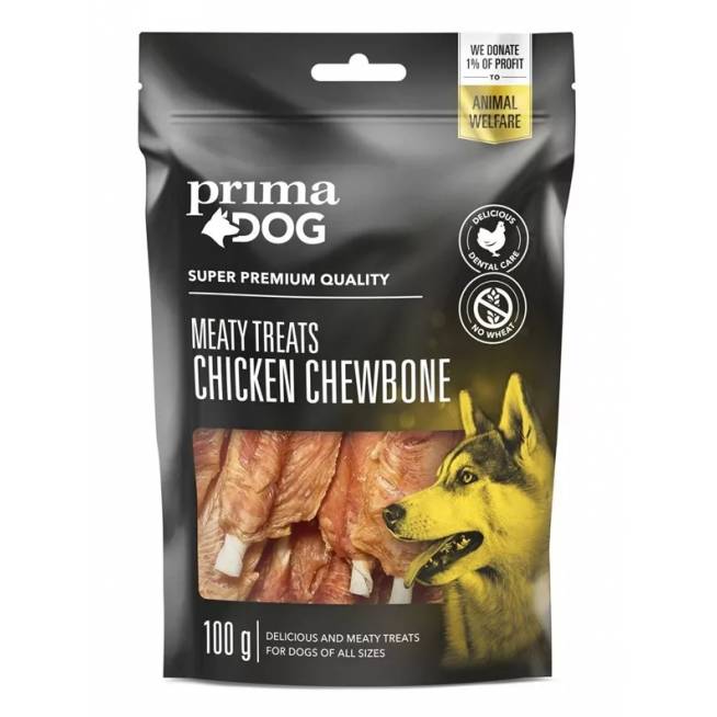 Skanėstas šunims Prima Chicken Chewbone, 0.1 kg