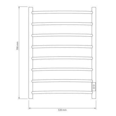 Elektrinis rankšluosčių džiovintuvas Thema Lux BK-109AW-8T, juoda, 53 cm x 70 cm