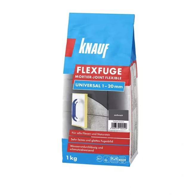 Glaistas siūlėms Knauf FLEXFUGE, dekoratyvinis, antracito, 1 kg