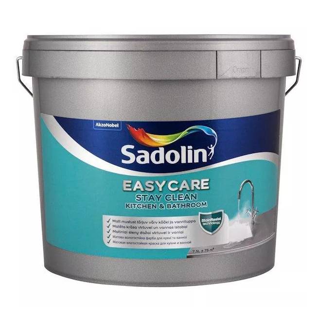 Sienų dažai Sadolin Easycare Kitchen & Bathroom, balta, 7.5 l