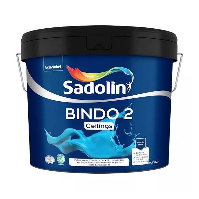 Dažai Sadolin Bindo 2, balta, 9 l