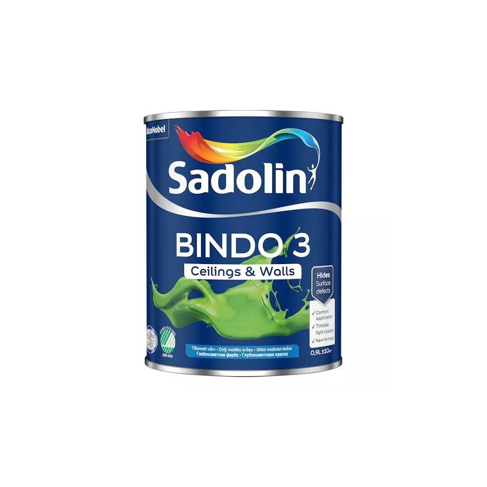 Dažai Sadolin Bindo 3, balta, 0.9 l