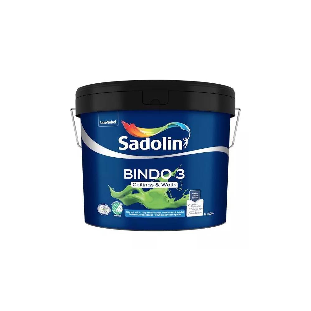 Dažai Sadolin Bindo 3, balta, 9 l