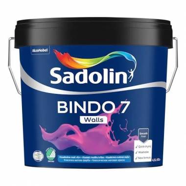 Dažai Sadolin Bindo 7, balta, 4.5 l