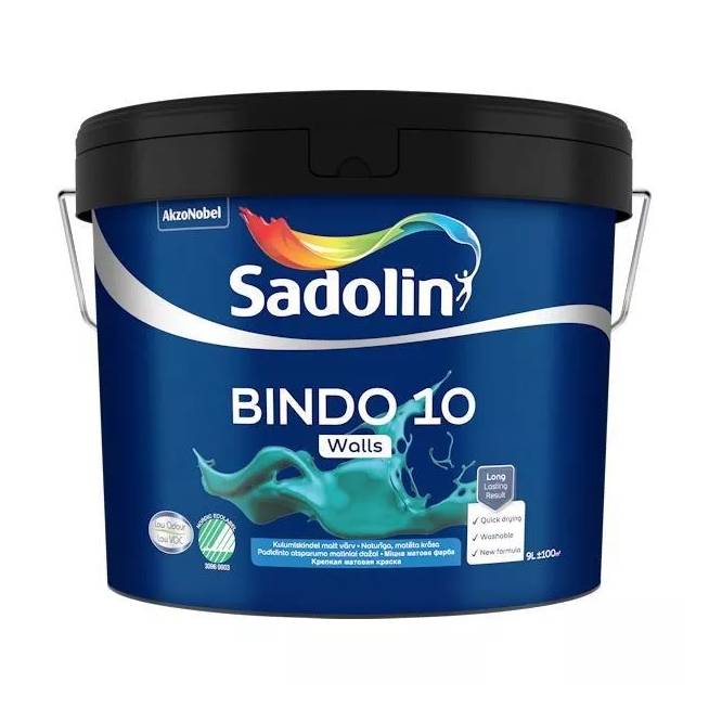 Dažai Sadolin Bindo 10, balta, 9 l