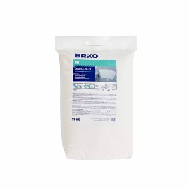 Universalusis glaistas Briko KR, paruoštas naudoti, balta/pilka, 28 kg