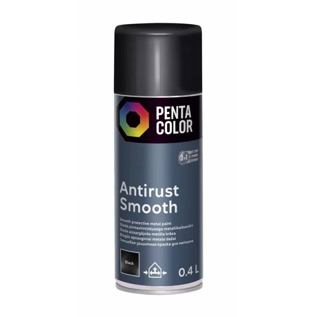 Aerozoliniai dažai Pentacolor Smooth Effect, dekoratyviniai, juoda, 0.4 l