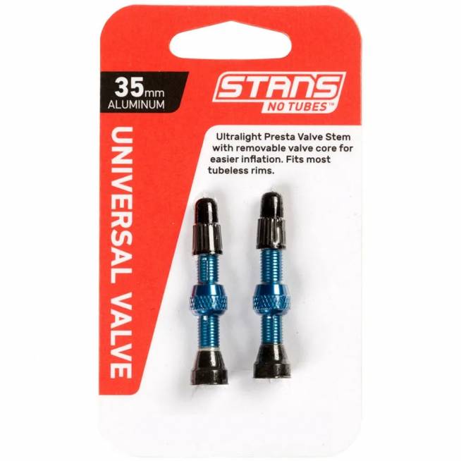 Ventiliai Stan's NoTubes bekamerinėms padangoms 35mm (mėlyni)