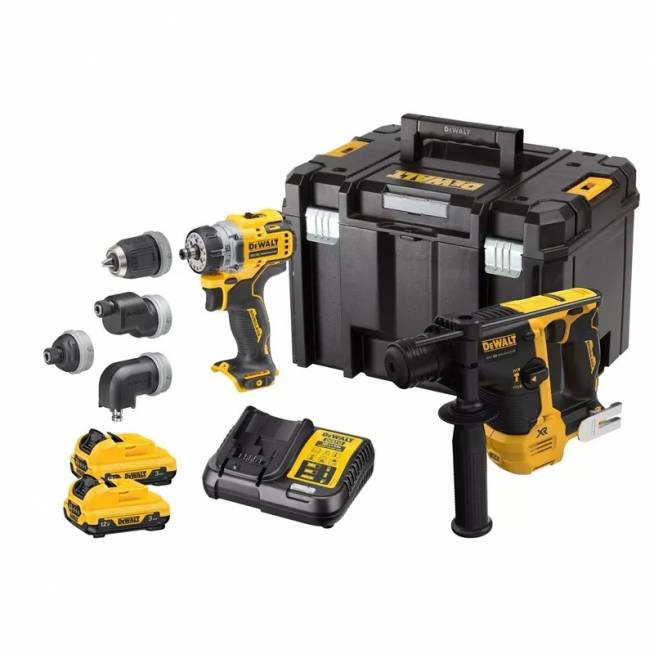 Akumuliatorinių įrankių komplektas su akumuliatoriumi Dewalt DCK2101L2T, 12 V, 3 Ah