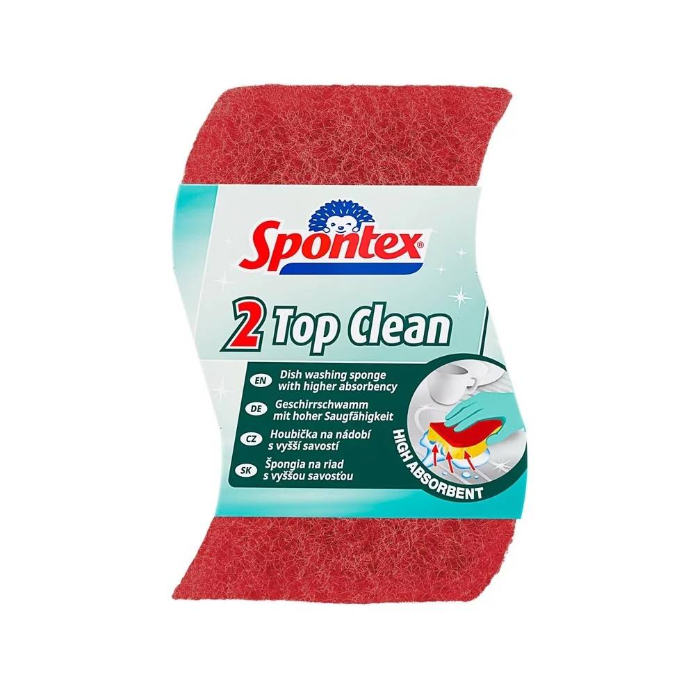 Kempinė valymui Spontex Top Clean, geltona, 2 vnt.