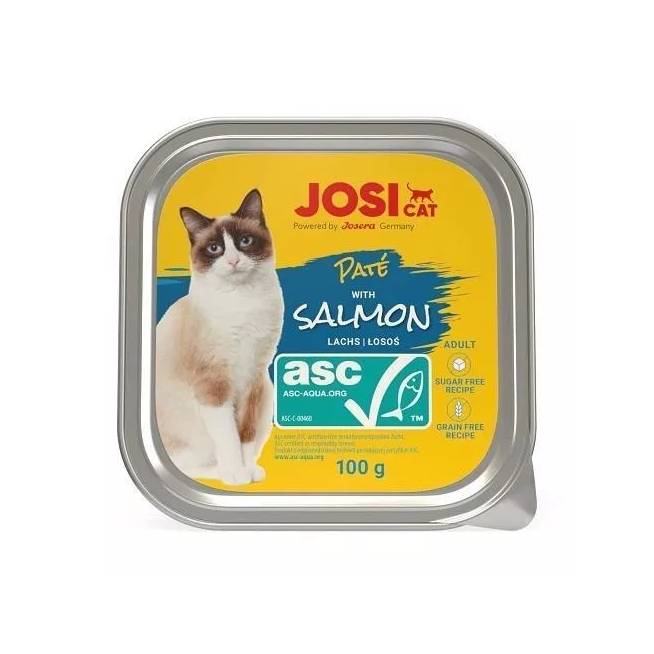 Šlapias kačių maistas JosiCat, lašiša, 0.1 kg